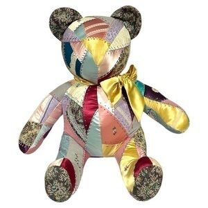 Vintage Patchwork Handmade Memory Bear
